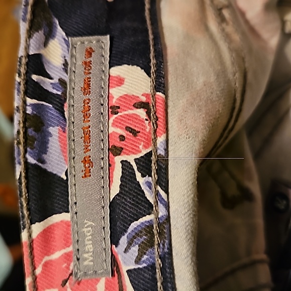 Citizens of Humanity Mandy Jean Floral Print High Waist Roll Up - Picture 5 of 9